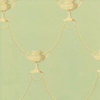 Detailansicht des Stoffes VILLA BORGHESE LAUREATO, Farbton ALMOND GREEN (Amphoren, im klassizistischen Stil)