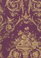 Motivansicht des Stoffes VILLA BORGHESE UCELLI PURPLE