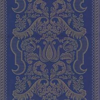 Detailansicht des klassizistischen Stoffes VINCENZA, Farbton DARK BLUE