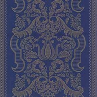 Detailansicht des klassizistischen Stoffes VINCENZA, Farbton DARK BLUE
