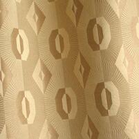 Detailansicht des Stoffes VOISIN GOLD (moderner Landhausstoff mit geometrischem Muster)