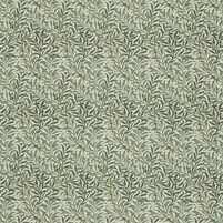 Motivansicht des englischen Stoffs WILLOW BOUGHS, Farbkombination CREAM/GREEN, bei ARTE FRESCA