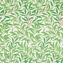 florale Tapete: WILLOW BOUGHS, Farbe LEAF GREEN, bei ARTE FRESCA