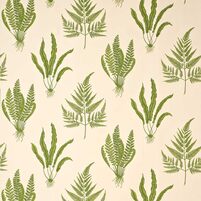 Detailansicht des floralen Stoffes WOODLAND FERNS, Farbe GREEN, bei ARTE FRESCA