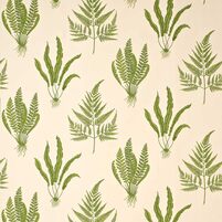 Detailansicht des floralen Stoffes WOODLAND FERNS, Farbe GREEN, bei ARTE FRESCA